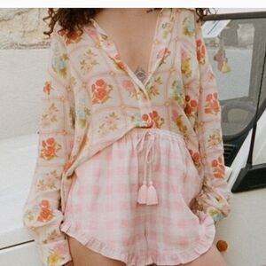 Spell Flora Blouse & Shorts Set